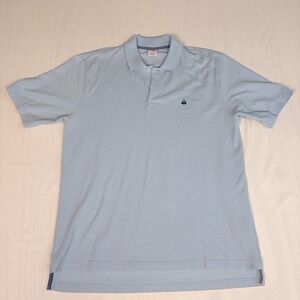 Brooks Brothers Polo Shirt Men L Blue Casual Short Sleeve Preppy Quiet Luxury